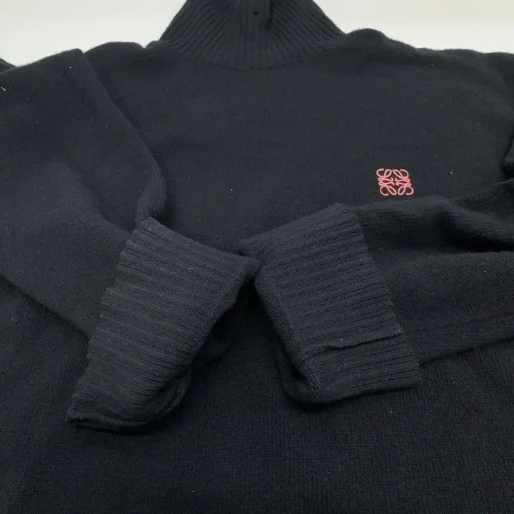Loewe Loewe Black Logo Embroidered Turtleneck Sweater Size US XL / EU 56 / 4 - 9 Thumbnail