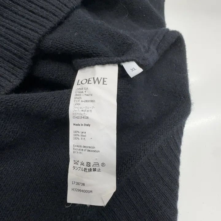 Loewe Loewe Black Logo Embroidered Turtleneck Sweater Size US XL / EU 56 / 4 - 4 Thumbnail