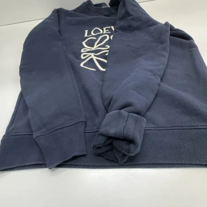 Loewe Loewe Navy Blue Logo Embroidered Sweatshirt Size US M / EU 48-50 / 2 - 10 Thumbnail