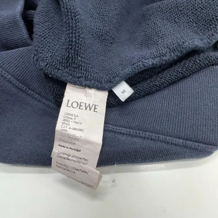 Loewe Loewe Navy Blue Logo Embroidered Sweatshirt Size US M / EU 48-50 / 2 - 5 Thumbnail