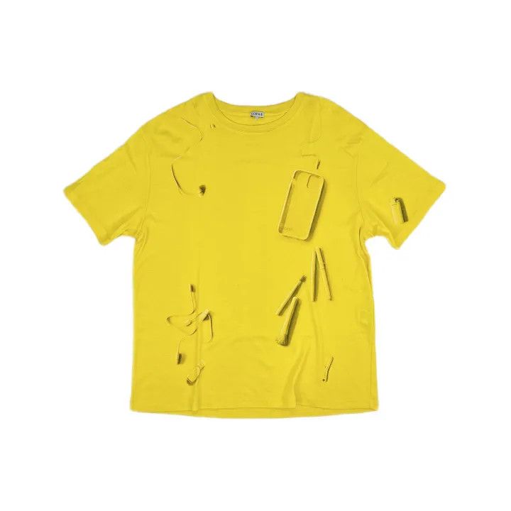 Loewe Loewe SS23 Yellow Graphic Short Sleeve T-Shirt Size US L / EU 52-54 / 3 - 2 Thumbnail