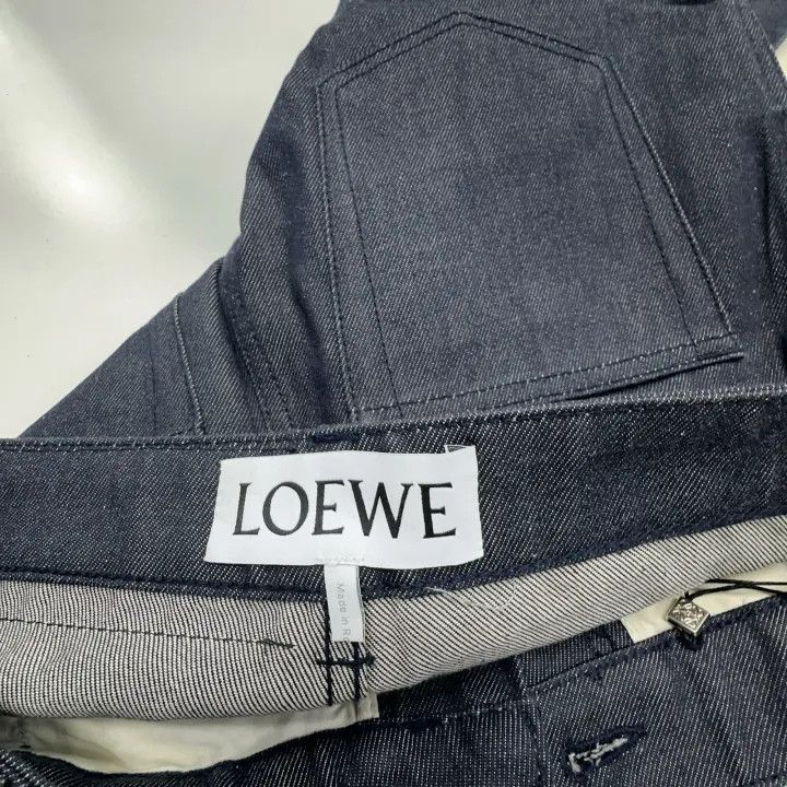 Loewe Loewe Navy Blue Contrast Cuff Denim Pants Size US 34 / EU 50 - 4 Thumbnail