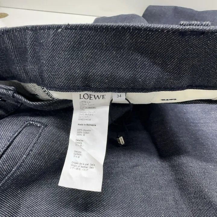 Loewe Loewe Navy Blue Contrast Cuff Denim Pants Size US 34 / EU 50 - 5 Thumbnail