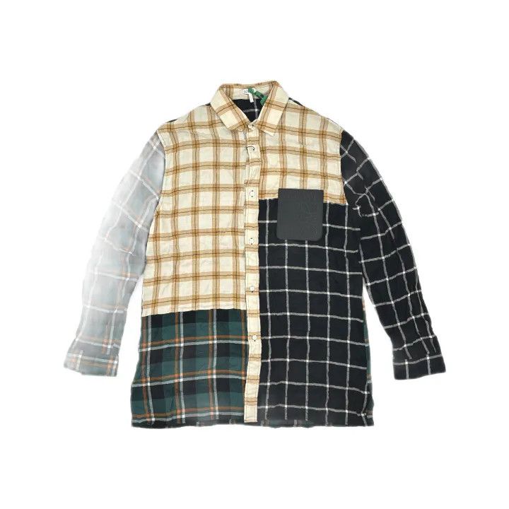 Loewe Loewe SS21 Embroidered Check Long Sleeve Shirt Size US M / EU 48-50 / 2 - 2 Thumbnail