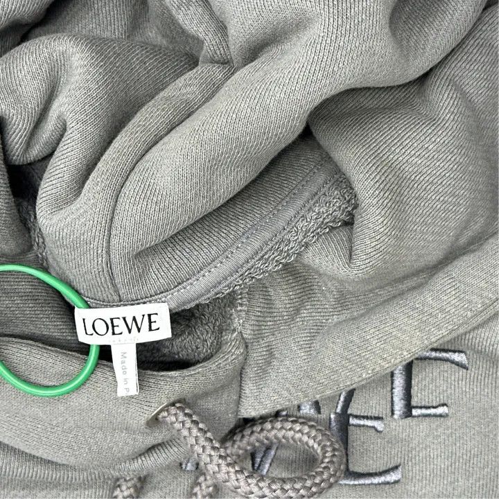 Loewe Loewe Grey Embroidered Hoodie for Men Size US L / EU 52-54 / 3 - 2 Thumbnail