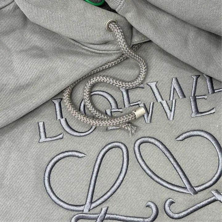 Loewe Loewe Grey Embroidered Hoodie for Men Size US L / EU 52-54 / 3 - 4 Thumbnail