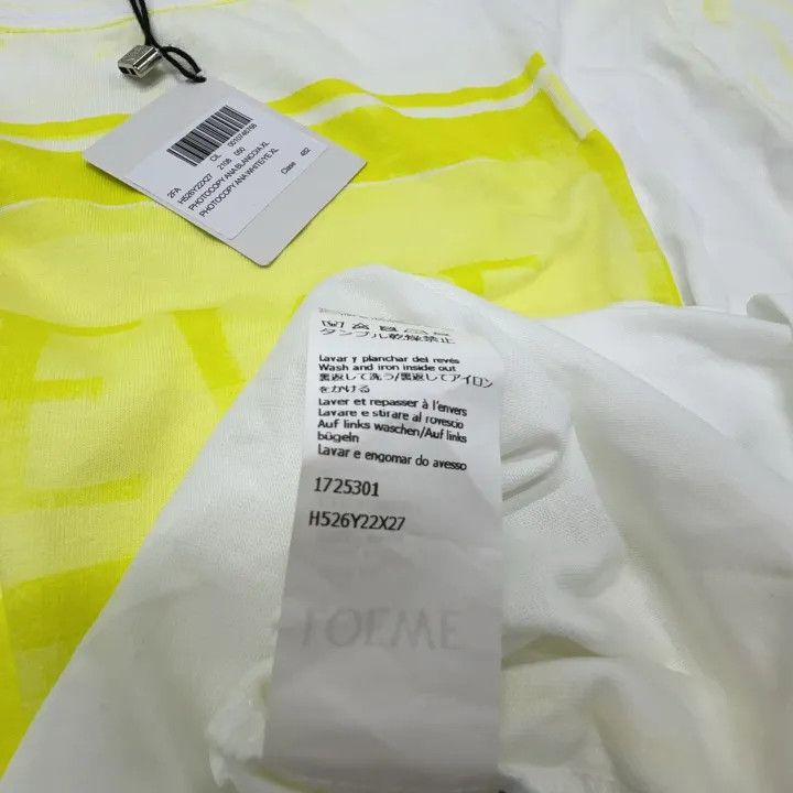 Loewe Loewe Yellow Logo Cotton Short Sleeve T-Shirt Size US XL / EU 56 / 4 - 5 Thumbnail