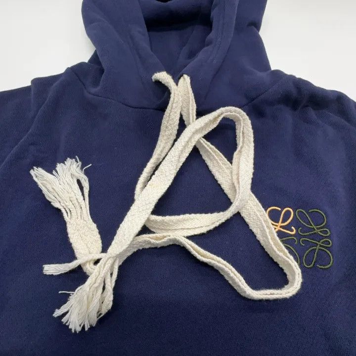 Loewe LOEWE Anagram Embroidered Logo Hoodie Navy Size US L / EU 52-54 / 3 - 9 Thumbnail