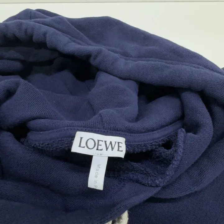 Loewe LOEWE Anagram Embroidered Logo Hoodie Navy Size US L / EU 52-54 / 3 - 6 Thumbnail