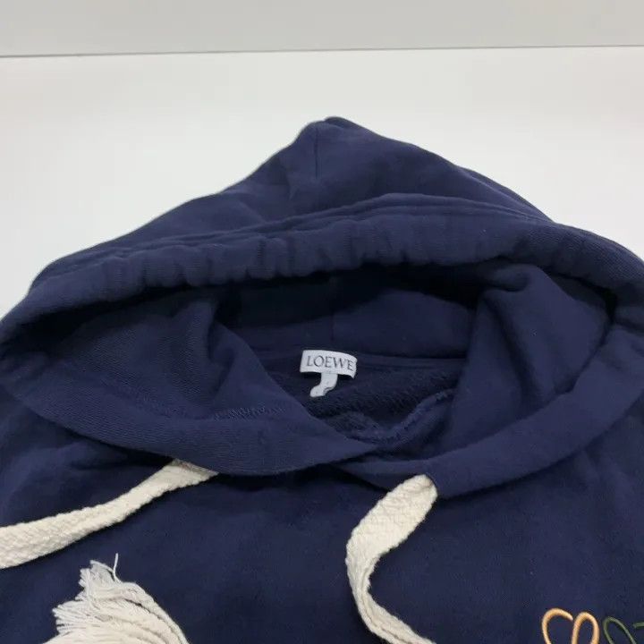 Loewe LOEWE Anagram Embroidered Logo Hoodie Navy Size US L / EU 52-54 / 3 - 8 Thumbnail
