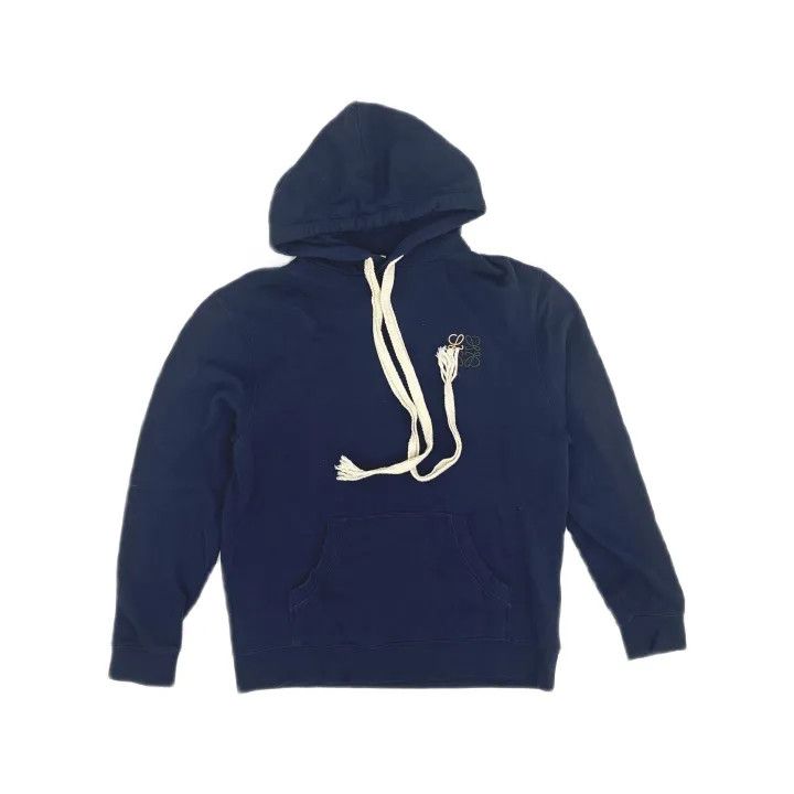 Loewe LOEWE Anagram Embroidered Logo Hoodie Navy Size US L / EU 52-54 / 3 - 2 Thumbnail