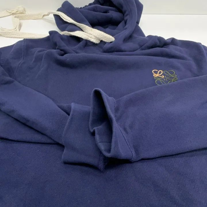 Loewe LOEWE Anagram Embroidered Logo Hoodie Navy Size US L / EU 52-54 / 3 - 10 Thumbnail