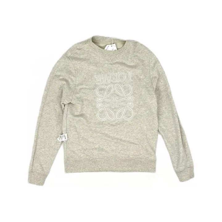 Loewe Loewe Gray Logo Embroidered Long Sleeve Sweatshirt Size US M / EU 48-50 / 2 - 2 Thumbnail