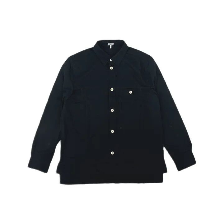 Loewe LOEWE Black Long Sleeve Asymmetrical Shirt Size US M / EU 48-50 / 2 - 2 Thumbnail