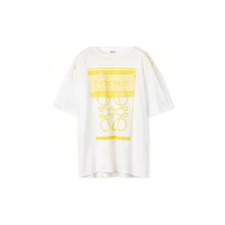 Loewe Loewe FW22 Yellow Logo Graphic T-Shirt Size US L / EU 52-54 / 3 - 2 Thumbnail