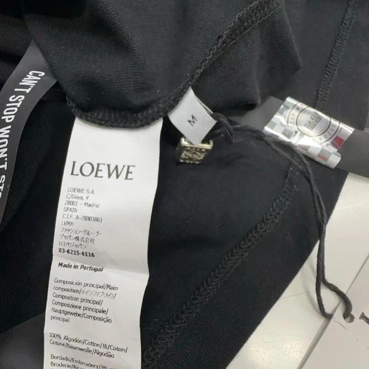 Loewe Loewe Black Logo Cotton Short Sleeve T-Shirt Size US M / EU 48-50 / 2 - 3 Thumbnail