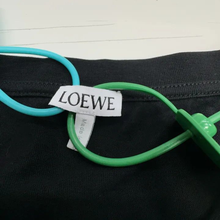 Loewe Loewe Black Logo Cotton Short Sleeve T-Shirt Size US M / EU 48-50 / 2 - 2 Thumbnail