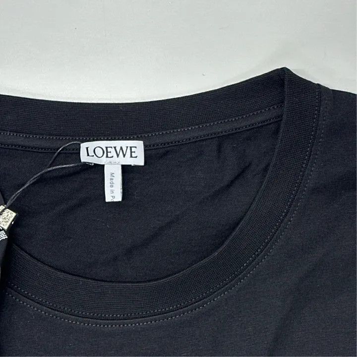 Loewe Loewe Black Cotton Logo T-Shirt for Men Size US L / EU 52-54 / 3 - 2 Thumbnail