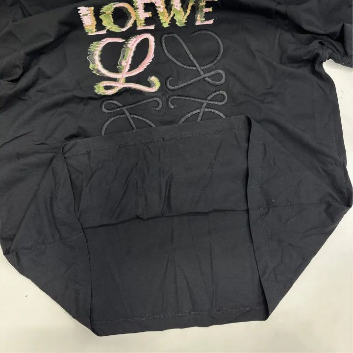 Loewe Loewe Black Cotton Logo Print Short Sleeve T-Shirt Size US S / EU 44-46 / 1 - 8 Thumbnail