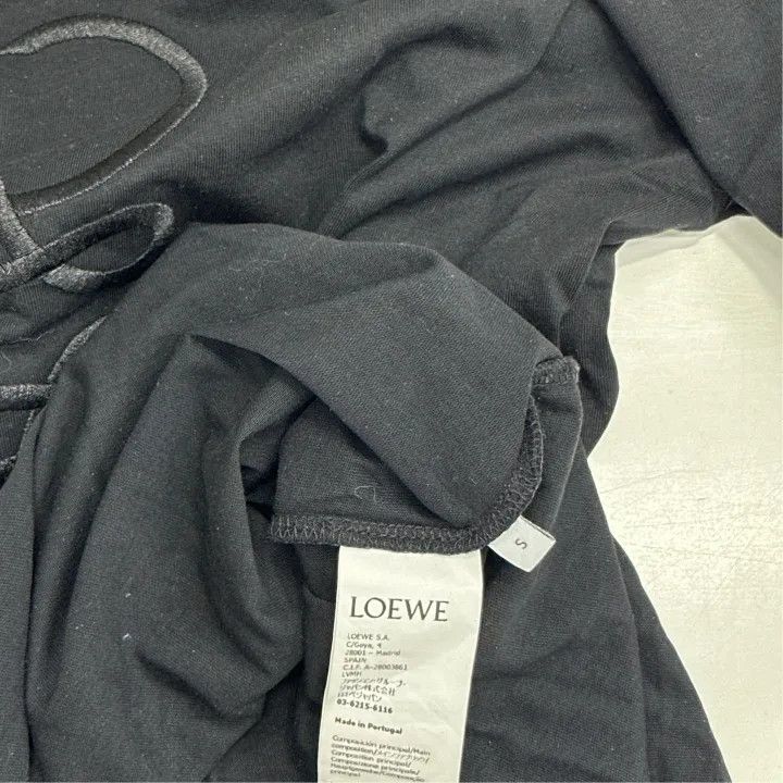 Loewe Loewe Black Cotton Logo Print Short Sleeve T-Shirt Size US S / EU 44-46 / 1 - 3 Thumbnail