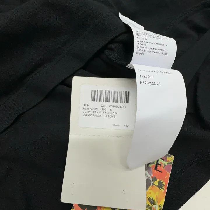 Loewe Loewe Black Cotton Embroidered T-Shirt Size US S / EU 44-46 / 1 - 4 Thumbnail
