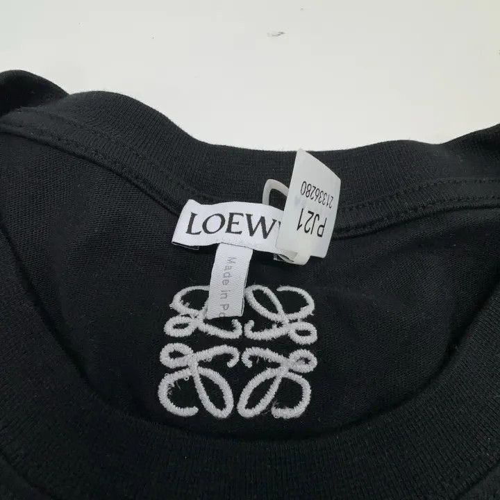 Loewe Loewe Black Cotton Embroidered T-Shirt Size US S / EU 44-46 / 1 - 5 Thumbnail