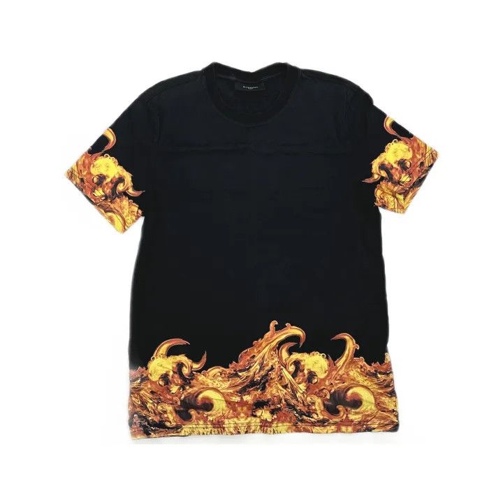 Givenchy Givenchy Flame Print Short Sleeve T-Shirt Size US M / EU 48-50 / 2 - 2 Thumbnail