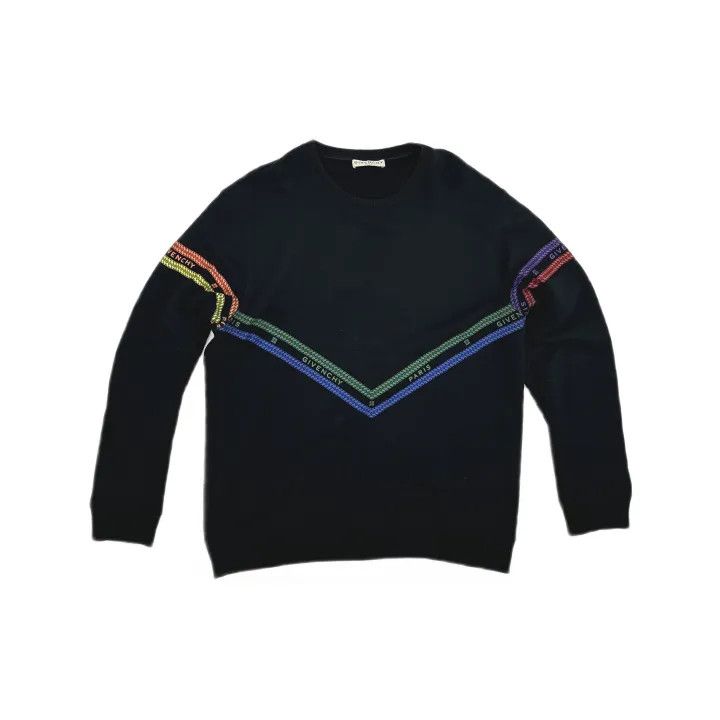 Givenchy Givenchy Multicolor Chain Print Sweatshirt for Men Size US L / EU 52-54 / 3 - 2 Thumbnail