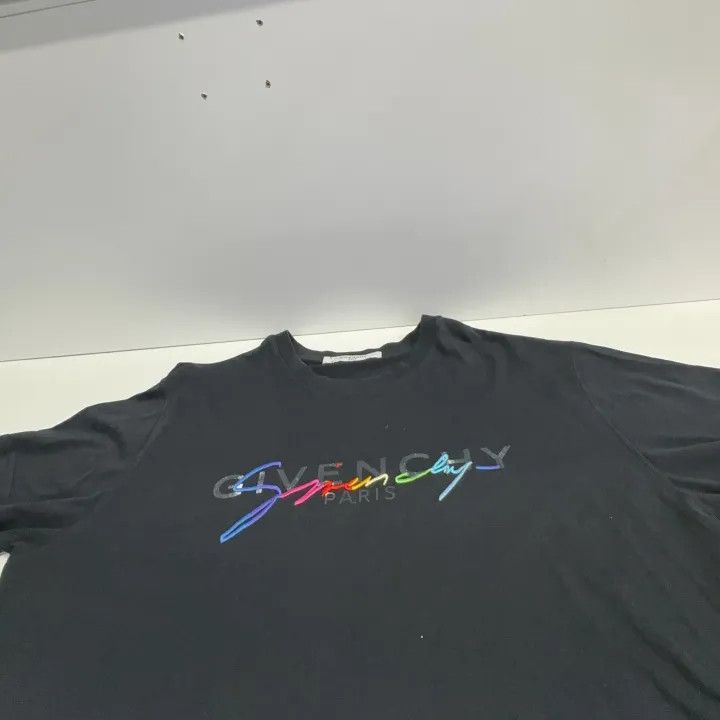 Givenchy Givenchy Black Embroidered Cotton T-Shirt for Men Size US M / EU 48-50 / 2 - 8 Thumbnail