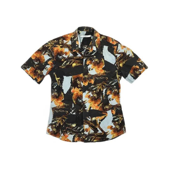 Givenchy Givenchy Floral Print Short Sleeve Shirt Size US L / EU 52-54 / 3 - 2 Thumbnail
