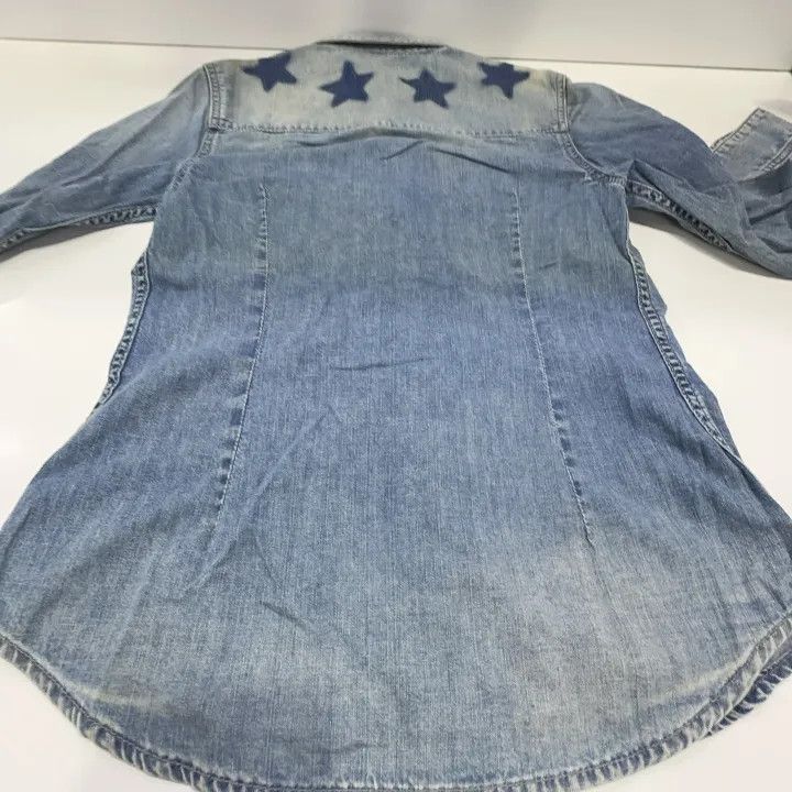 Givenchy Givenchy Blue Denim Long Sleeve Star Shirt Size US M / EU 48-50 / 2 - 10 Thumbnail