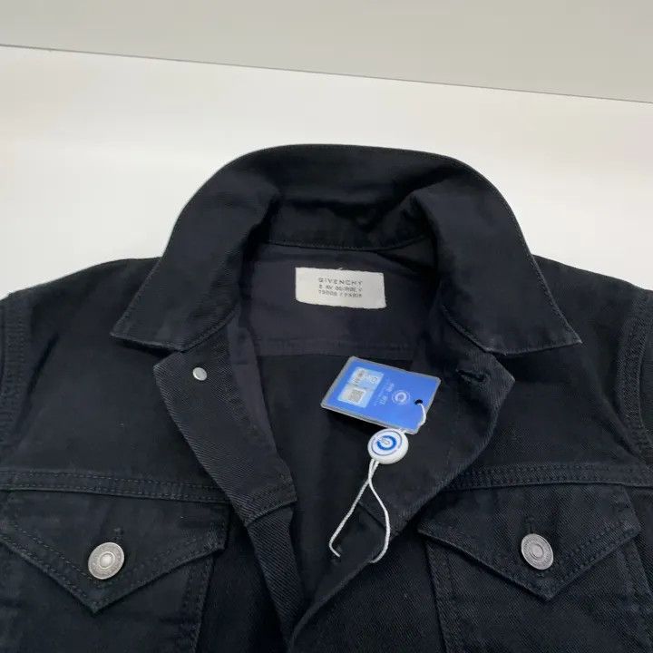 Givenchy Givenchy Black Denim Jacket with Letter Print Size US XL / EU 56 / 4 - 9 Thumbnail
