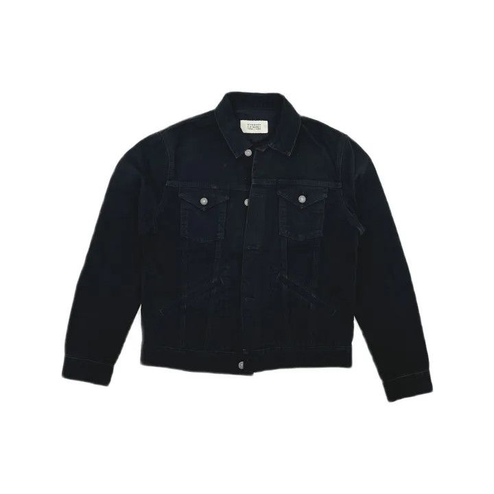Givenchy Givenchy Black Denim Jacket with Letter Print Size US XL / EU 56 / 4 - 2 Thumbnail