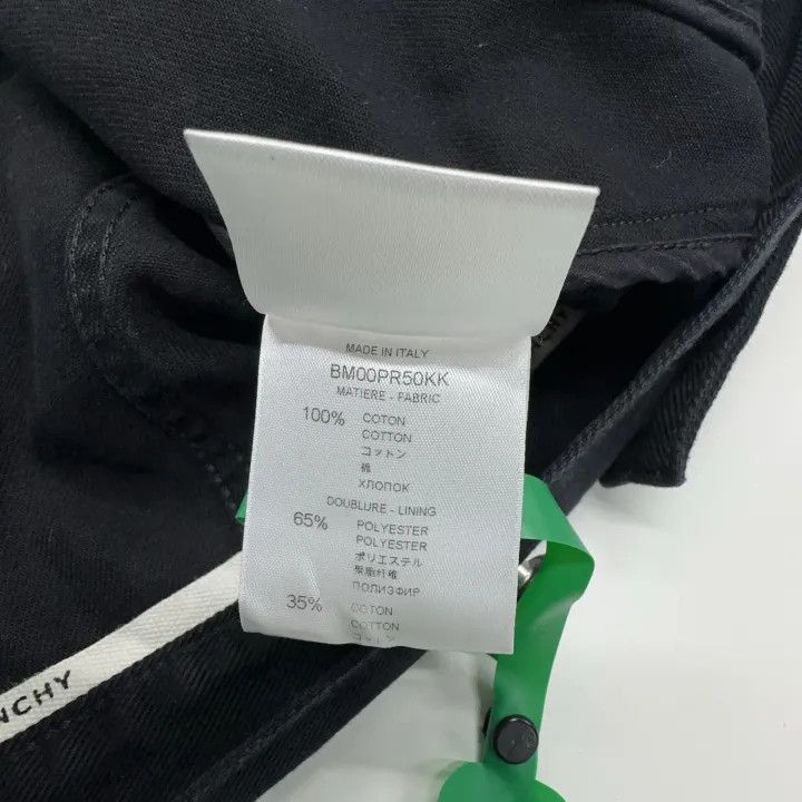Givenchy Givenchy Black Denim Jacket with Letter Print Size US XL / EU 56 / 4 - 5 Thumbnail