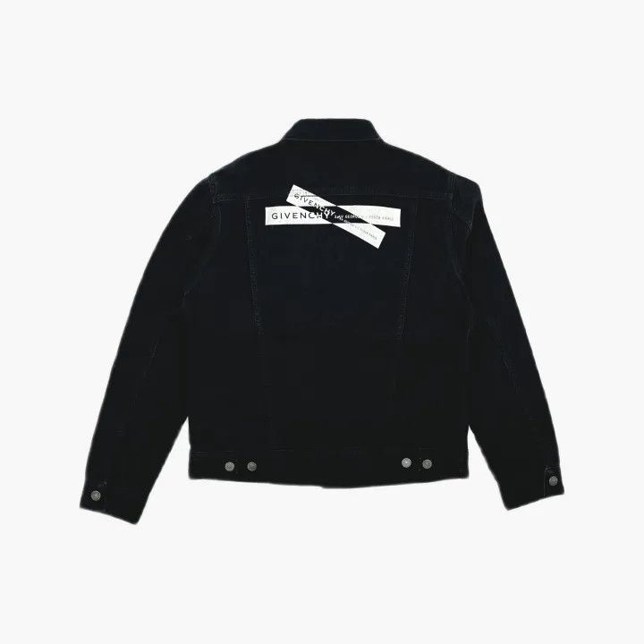 Givenchy Givenchy Black Denim Jacket with Letter Print Size US XL / EU 56 / 4 - 3 Thumbnail