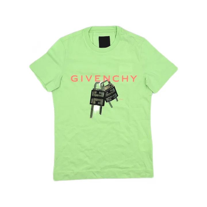 Givenchy Givenchy Green Logo Print Short Sleeve T-Shirt Size US XXS / EU 40 - 2 Thumbnail