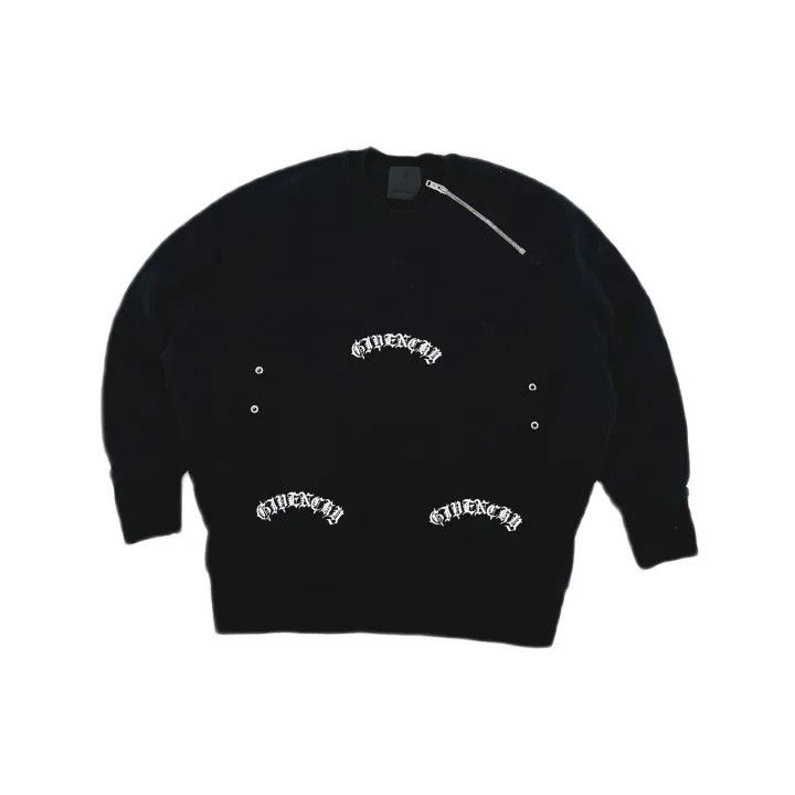 Givenchy Givenchy Black Logo Zip Detail Sweatshirt Size US XS / EU 42 / 0 - 2 Thumbnail
