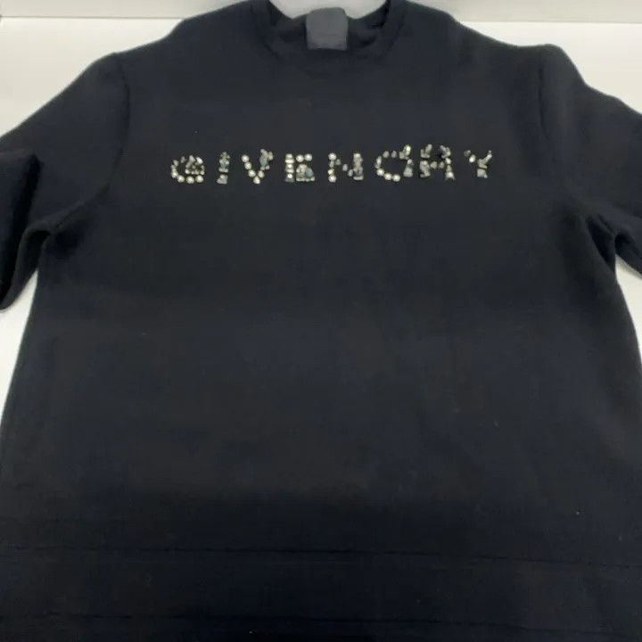 Givenchy Givenchy Black Logo Embroidered Knit Sweater Size US L / EU 52-54 / 3 - 8 Thumbnail