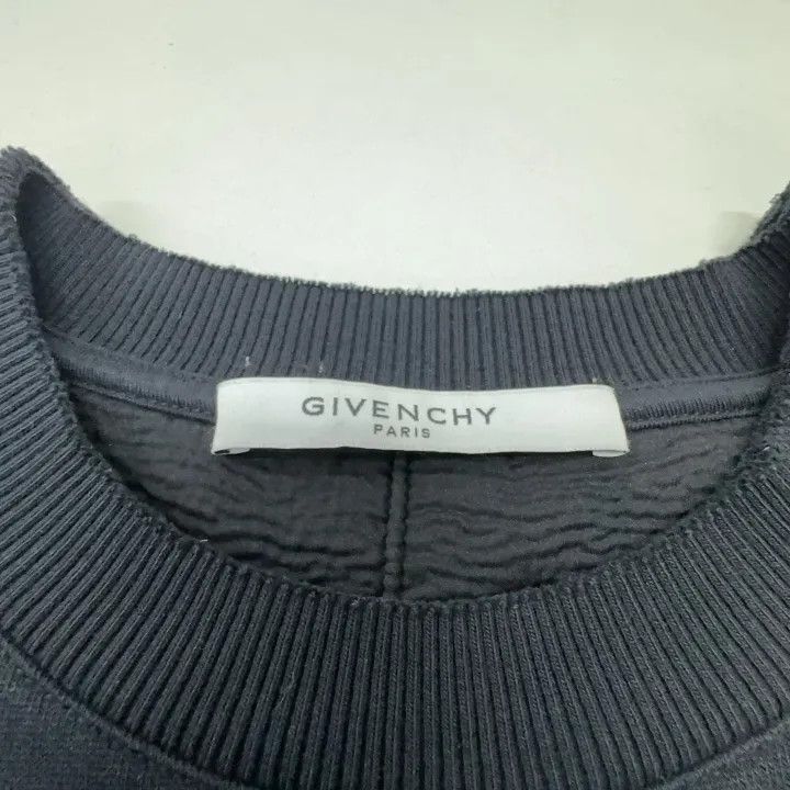 Givenchy Givenchy Black Distressed Sweatshirt for Unisex Size US M / EU 48-50 / 2 - 5 Thumbnail