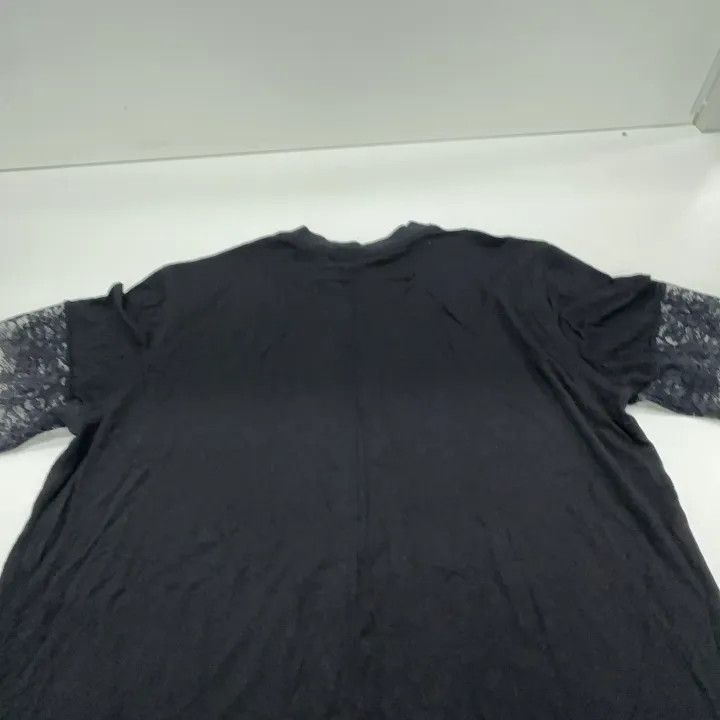 Givenchy Givenchy Casual Black T-Shirt with Lace Details Size US S / EU 44-46 / 1 - 9 Thumbnail