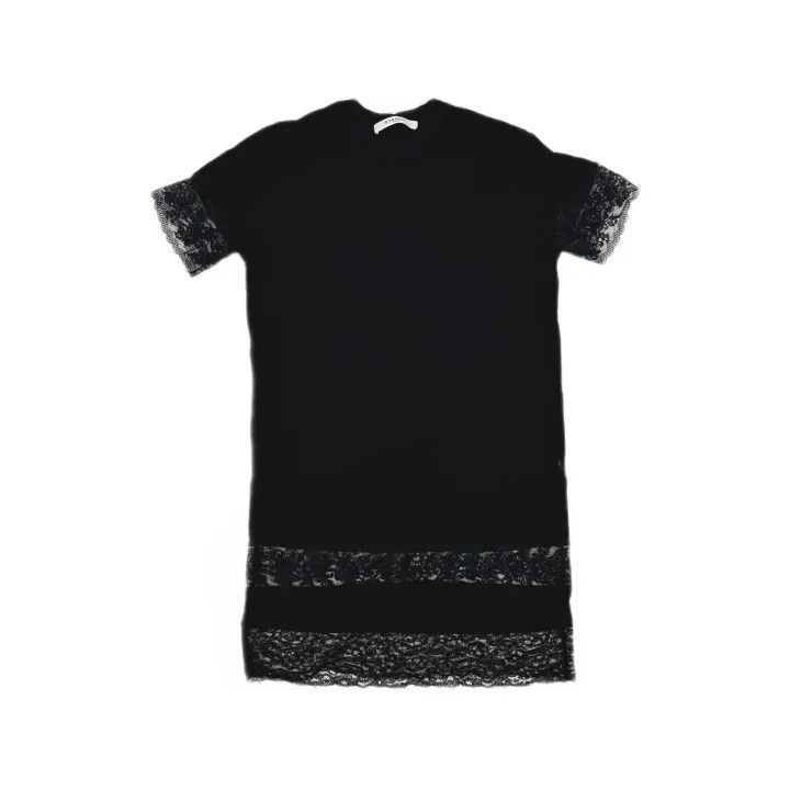 Givenchy Givenchy Casual Black T-Shirt with Lace Details Size US S / EU 44-46 / 1 - 2 Thumbnail