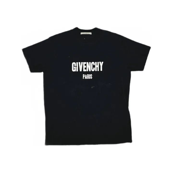 Givenchy Givenchy Black Distressed Logo T-Shirt Size US XS / EU 42 / 0 - 2 Thumbnail