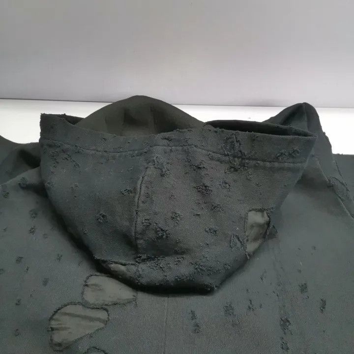 Givenchy Givenchy Black Distressed Logo Hoodie Size US XS / EU 42 / 0 - 8 Thumbnail