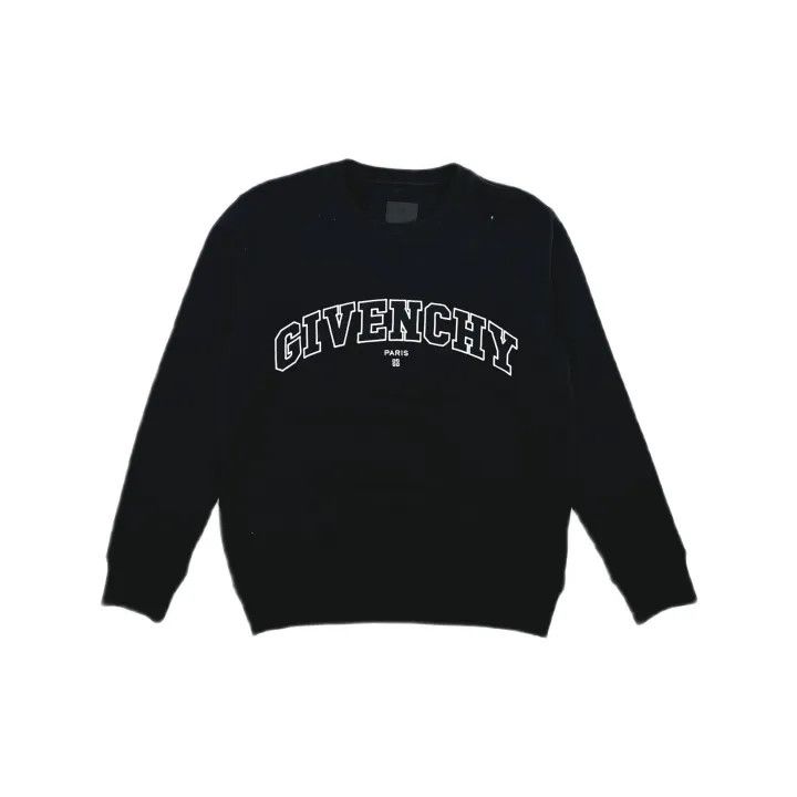 Givenchy Givenchy Black Logo Embroidered Sweatshirt Size US M / EU 48-50 / 2 - 2 Thumbnail