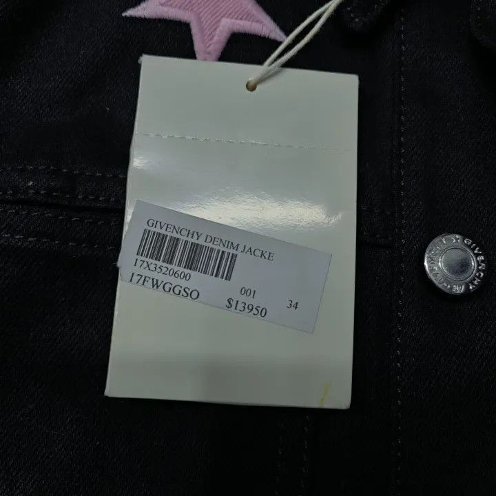 Givenchy Givenchy Black Denim Jacket with Star Prints Size US XS / EU 42 / 0 - 2 Thumbnail