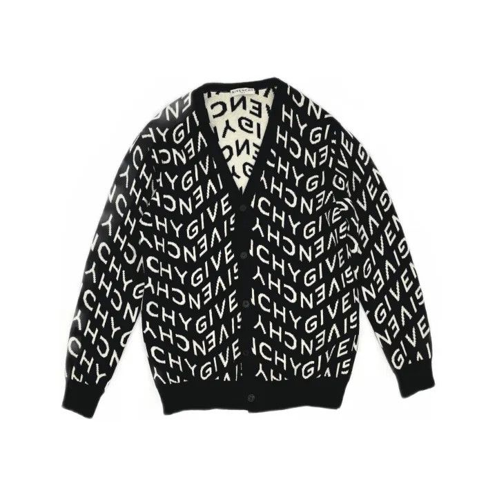 Givenchy Givenchy SS21 Logo Print Wool Cardigan Size US XL / EU 56 / 4 - 2 Thumbnail