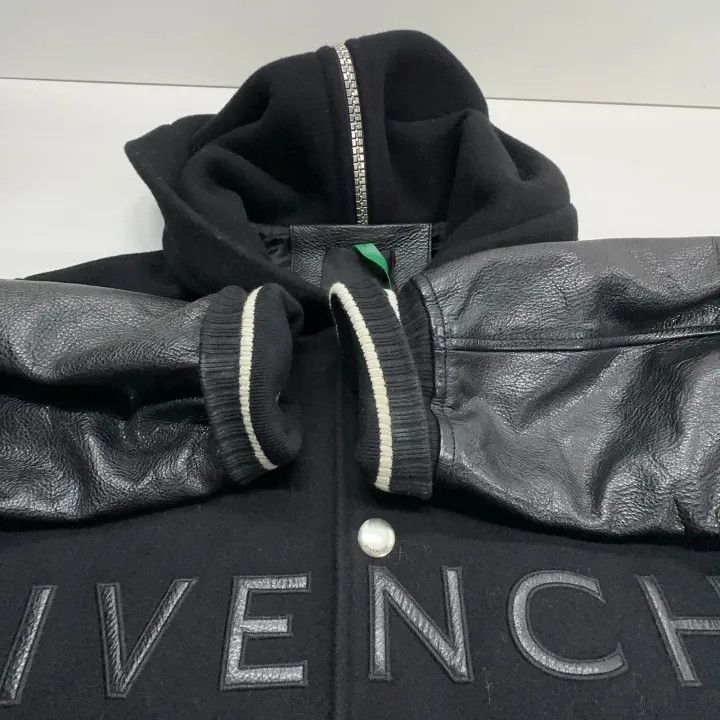 Givenchy Givenchy Black Logo Hooded Bomber Jacket Size US M / EU 48-50 / 2 - 7 Thumbnail