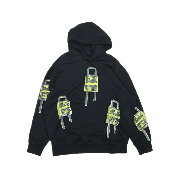 Givenchy Givenchy Hooded Sweatshirt with Lock Print Size US S / EU 44-46 / 1 - 2 Thumbnail