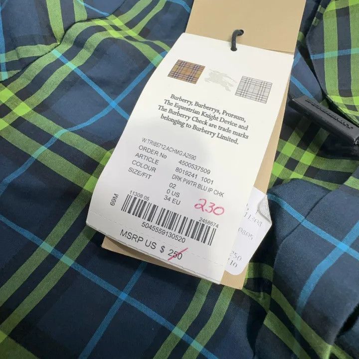 Burberry Burberry Classic Check Print Long Sleeve Shirt Size US M / EU 48-50 / 2 - 6 Thumbnail