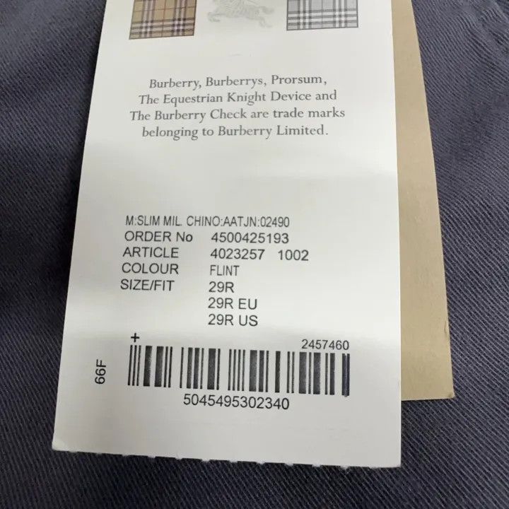 Burberry Burberry Gray Casual Button Pants for Men Size US 29 - 4 Thumbnail